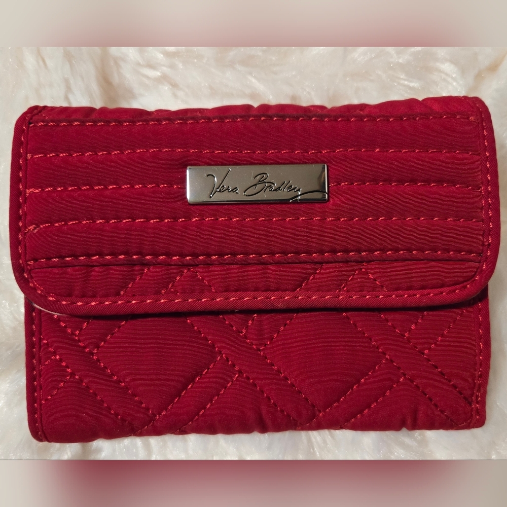 Vera Bradley Quilted Scarlet Wristlet